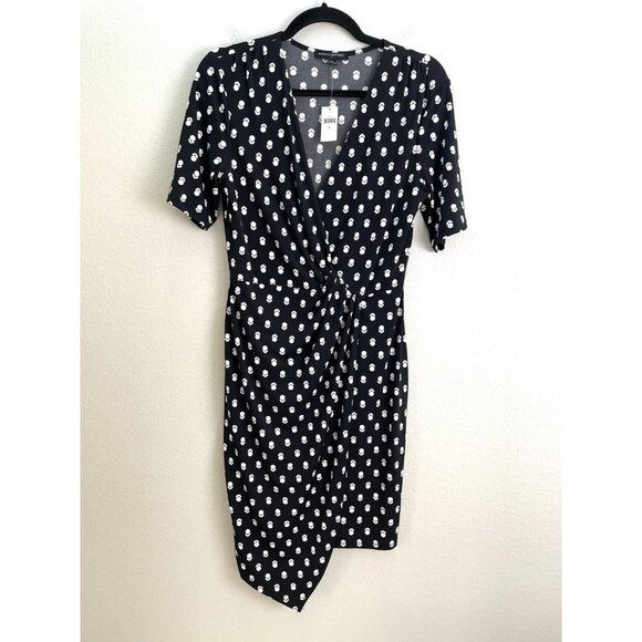 NEW Banana Republic Womens Small V Neck Faux Wrap Stretch Sheath Dress - Picture 1 of 10